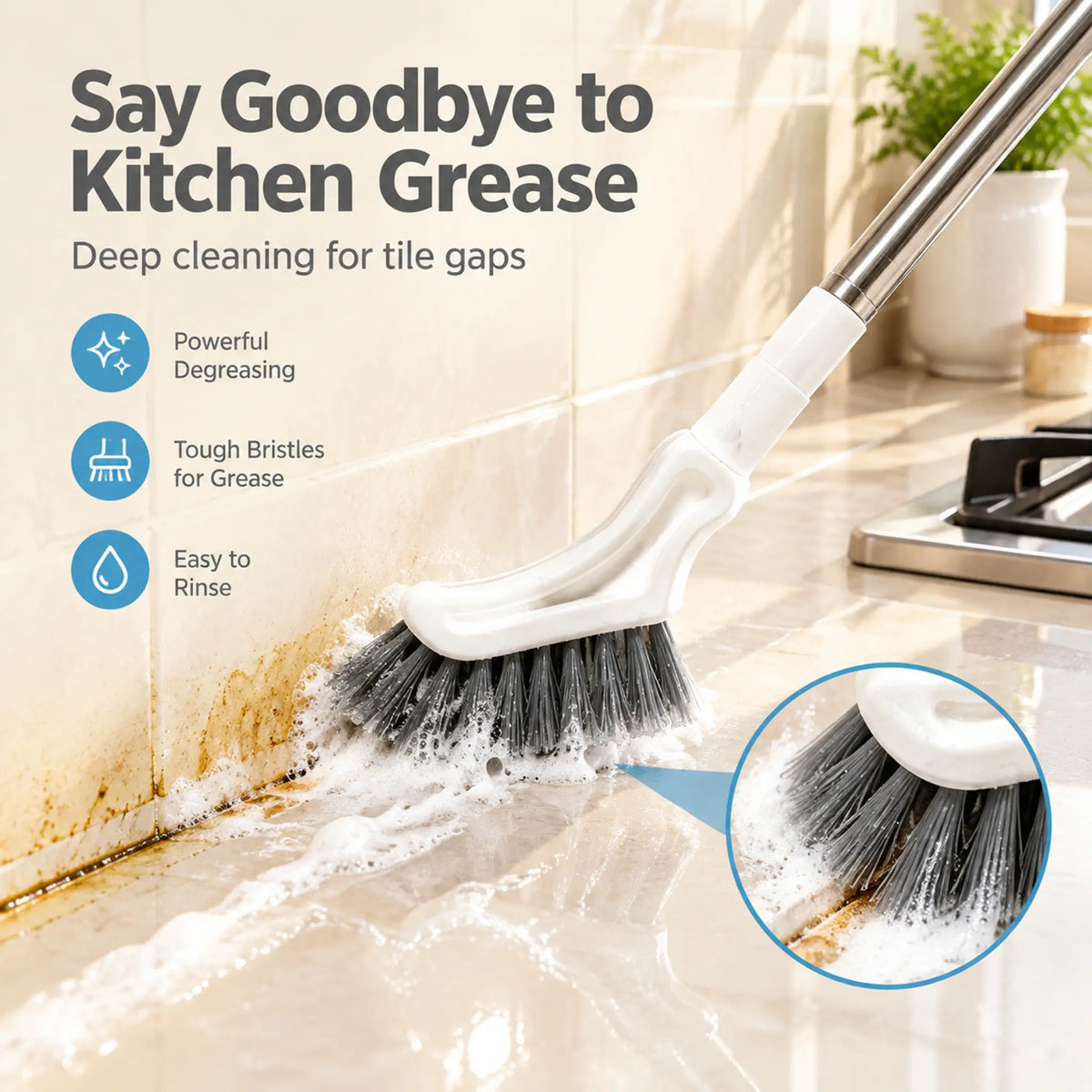 🔥Buy 2 Get 1 Free | Telescopic Crevice Cleaning Brush – Reach Tight Gaps Without Bending🧹