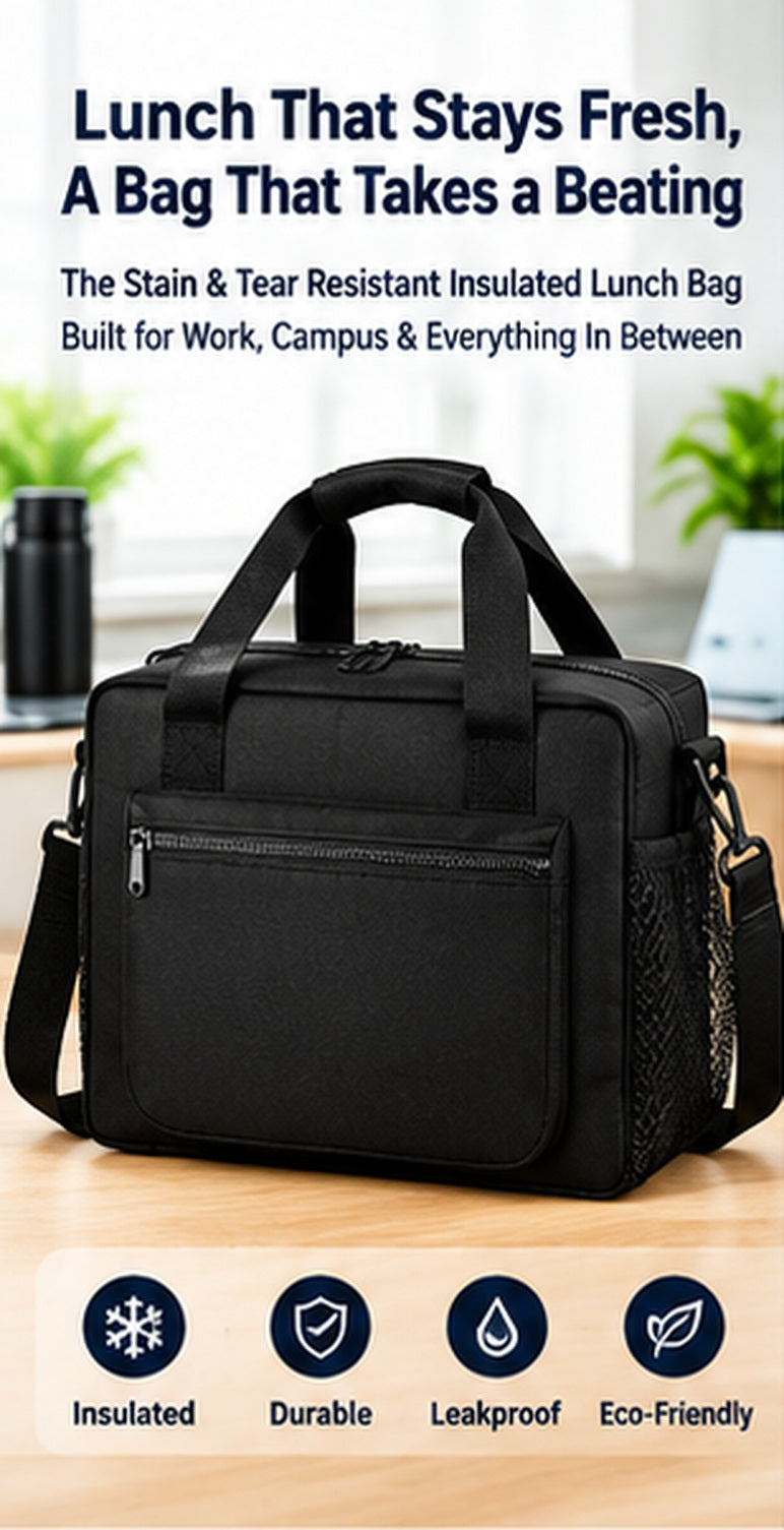 🥪🥪Portable Insulated Lunch Bag – Leakproof, Durable & Easy-Clean Lunch Tote for Work & Travel