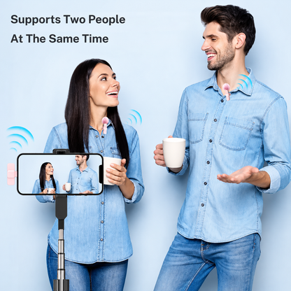 🎙️ Mini Wireless Lapel Microphone – Plug & Play, Noise Reduction & USB-C/Lightning Compatibility 📱