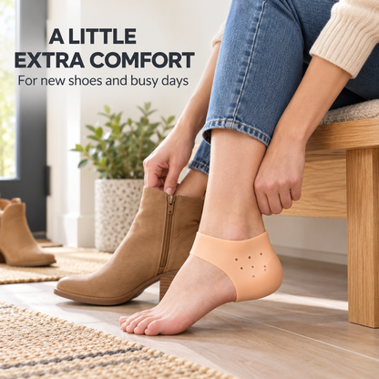 🩹Soft Silicone Heel Protectors – Breathable, Reusable Cushions for Everyday Comfort👠