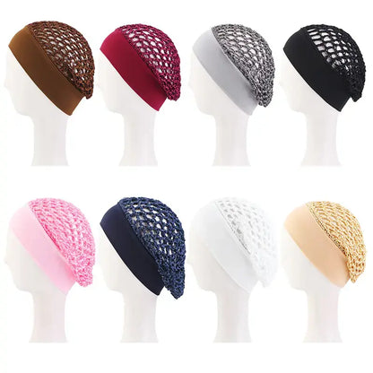 🌙 3-Pack Soft Sleep Bonnets – Stretchy Wide Band for Nighttime Hair Protection ✨
