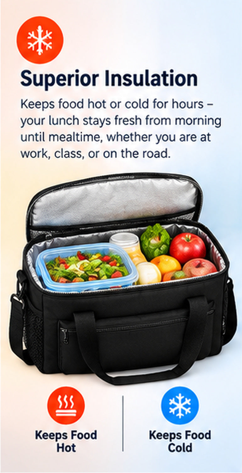 🥪🥪Portable Insulated Lunch Bag – Leakproof, Durable & Easy-Clean Lunch Tote for Work & Travel