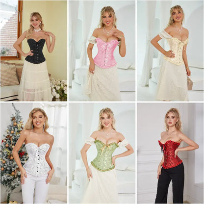✨✨Women’s Lace-Up Corset Bodysuit – Soft Stretch Fabric, Lace Details & Adjustable Fit