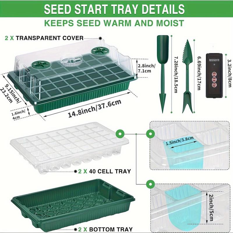 🎉Seed starter trays with grow light