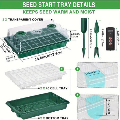 🎉Seed starter trays with grow light