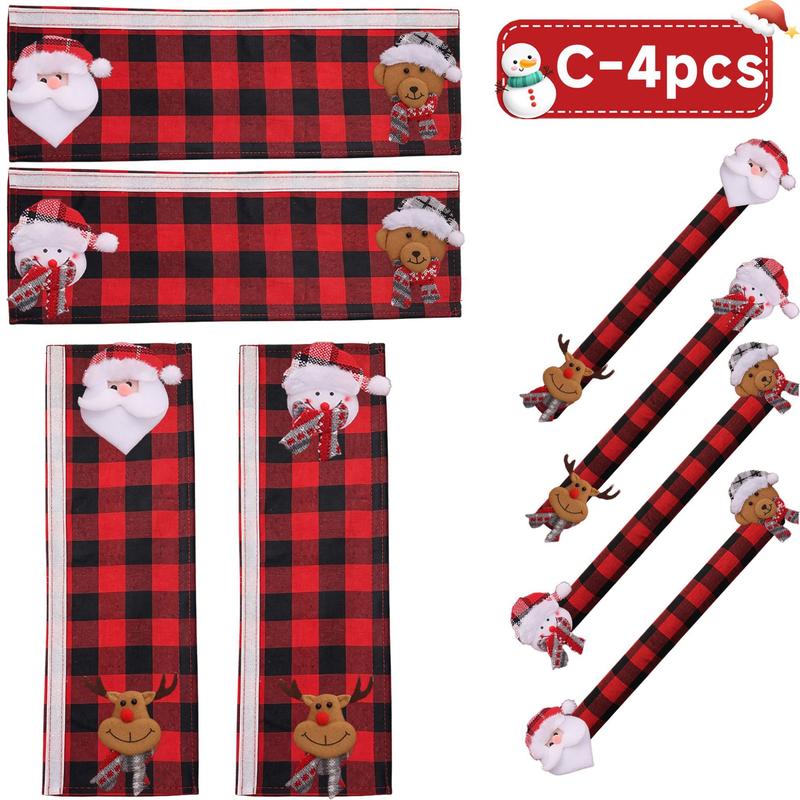 Plush Christmas appliance handle covers