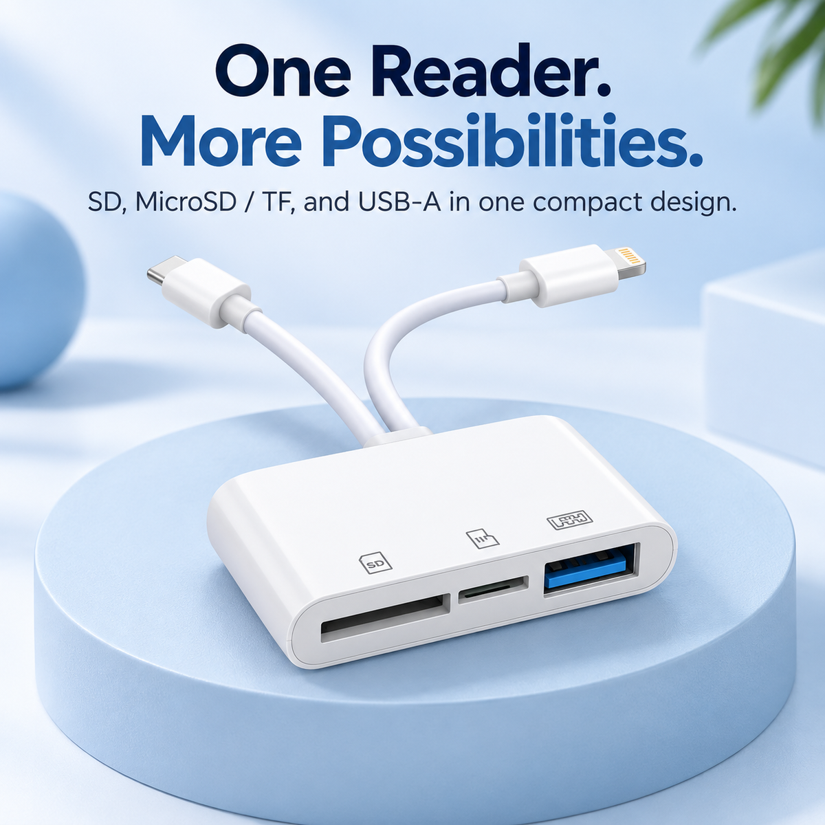 💾⚡ 3-in-1 USB-C SD Card Reader – Fast File Transfer for SD, MicroSD & Type-C Devices 📱