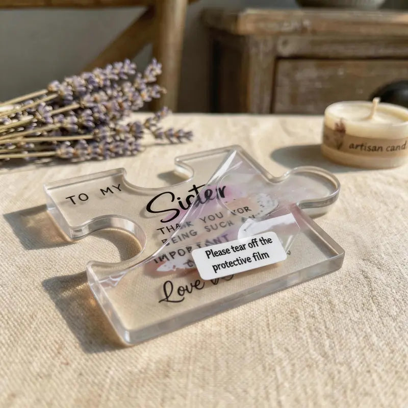 To My Sister Acrylic Puzzle Plaque - 4