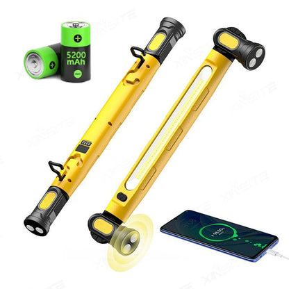 🔦 USB-C Rechargeable COB Work Light – Magnetic Base, Hook & Clamp with 360° Rotation 🔧