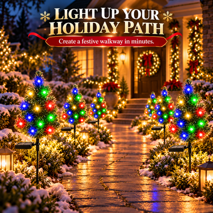 🎄 Outdoor Solar Christmas Tree Lights for Garden & Pathway