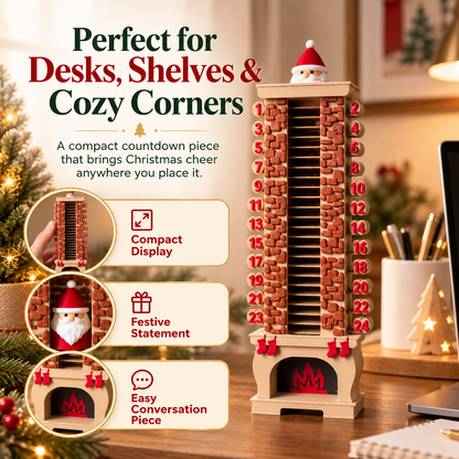 🎅Santa Chimney Christmas Countdown Calendar – 24-Day Holiday Advent Decoration🏠