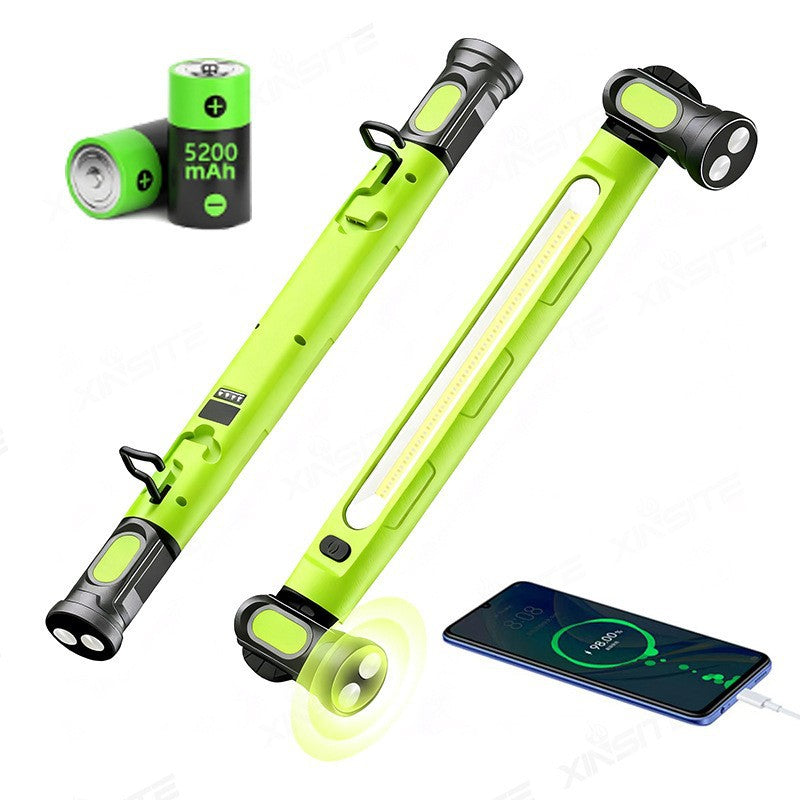 🔦 USB-C Rechargeable COB Work Light – Magnetic Base, Hook & Clamp with 360° Rotation 🔧