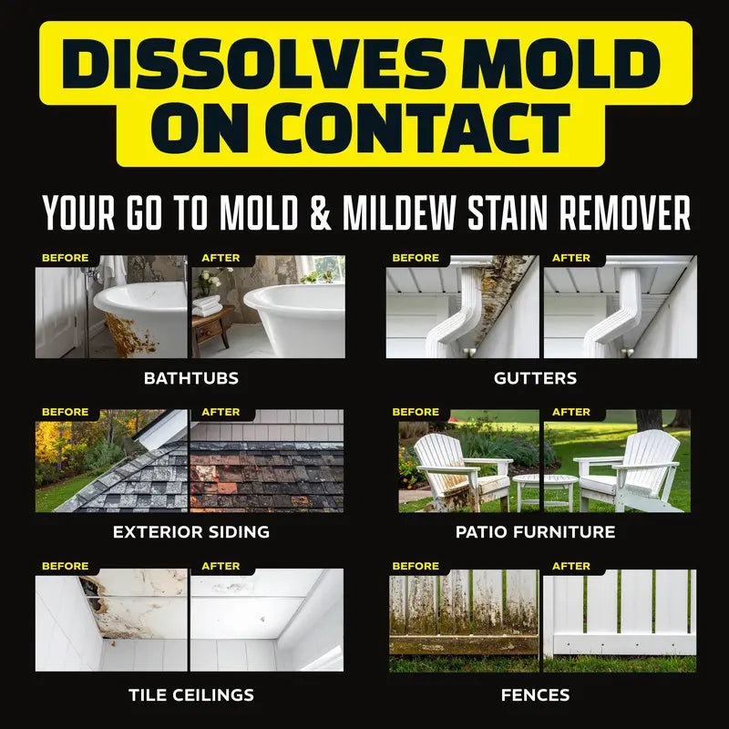 🧽 Industrial Stain Dissolver – Heavy-Duty Spray for Mold, Mildew & Grime 🏠✨
