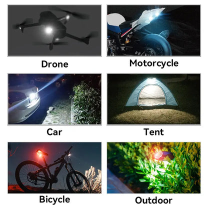 🚨 Rechargeable Wireless RGB LED Strobe Lights – High Brightness & Remote Control for Cars, Bikes & Drones ✨