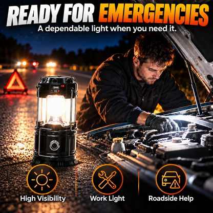 💡⚡ Foldable LED Camping Lantern – Compact, Bright & Portable! 🏕️🔦