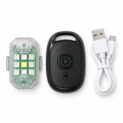 🚨 Rechargeable Wireless RGB LED Strobe Lights – High Brightness & Remote Control for Cars, Bikes & Drones ✨