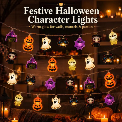 USB-Powered Pumpkin LED String Lights