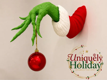 Green Hand Wall Decor – Christmas Ornament Holder