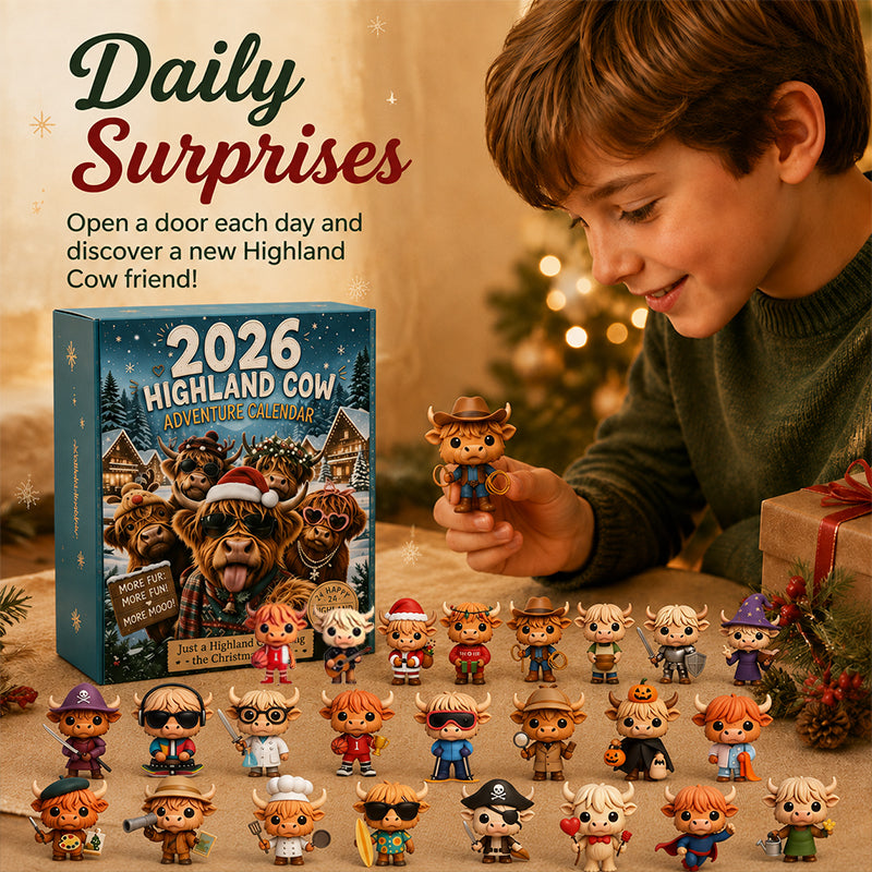 🐂🎄 2026 Highland Bull 24-Day Christmas Advent Calendar – Collectible Ornament 🎁