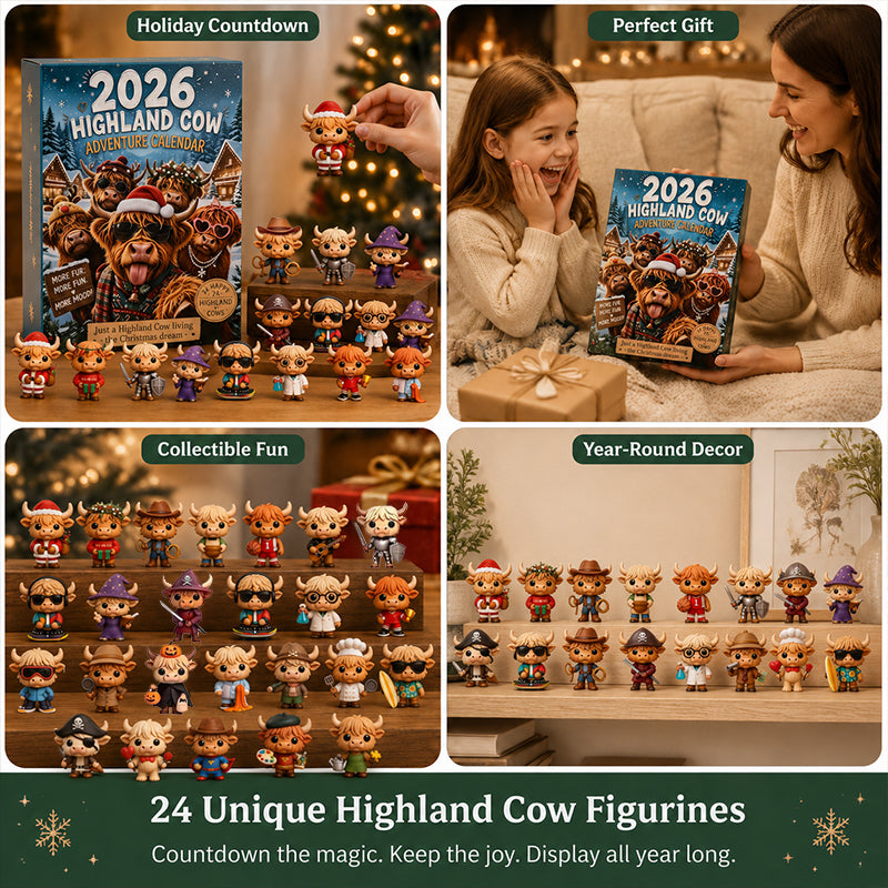 🐂🎄 2026 Highland Bull 24-Day Christmas Advent Calendar – Collectible Ornament 🎁