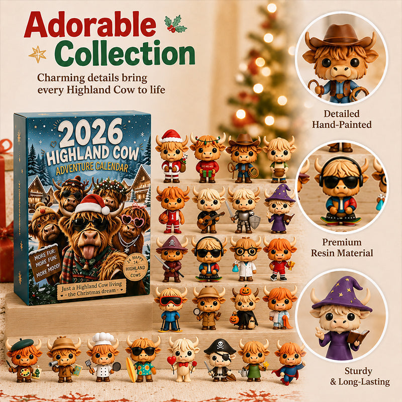 🐂🎄 2026 Highland Bull 24-Day Christmas Advent Calendar – Collectible Ornament 🎁