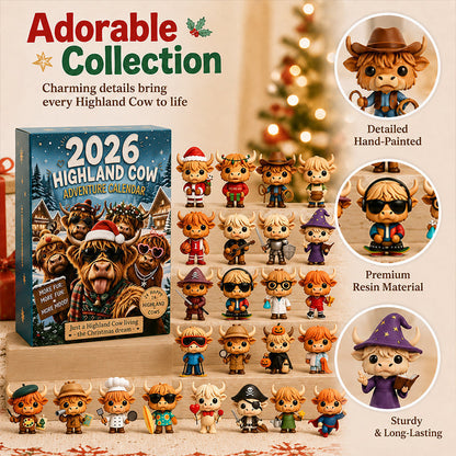 🐂🎄 2026 Highland Bull 24-Day Christmas Advent Calendar – Collectible Ornament 🎁