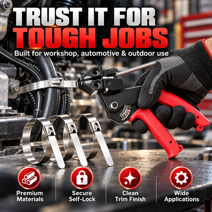 🔧 Heavy-Duty Stainless Steel Cable Tie Tool Set – 11.8″ Self-Locking Ties & Removal Screwdriver 🛠️