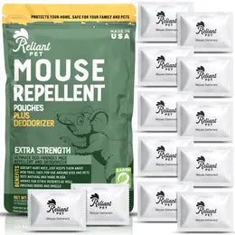 🌿🐭 12-Pack Peppermint Mouse Repellent Pouches – Made in USA