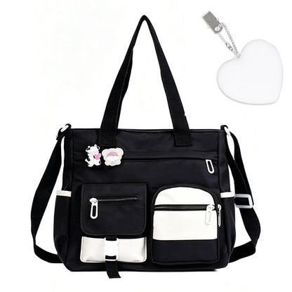 👜 HALF PRICE — TODAY ONLY! ✨ Large Capacity Multi-Pocket Canvas Tote Bag – Retro Style, Roomy & Organized 🎒 Laptop-Friendly, Lightweight & Comfortable 🏫 Perfect for School, Commuting & Shopping 🛍️