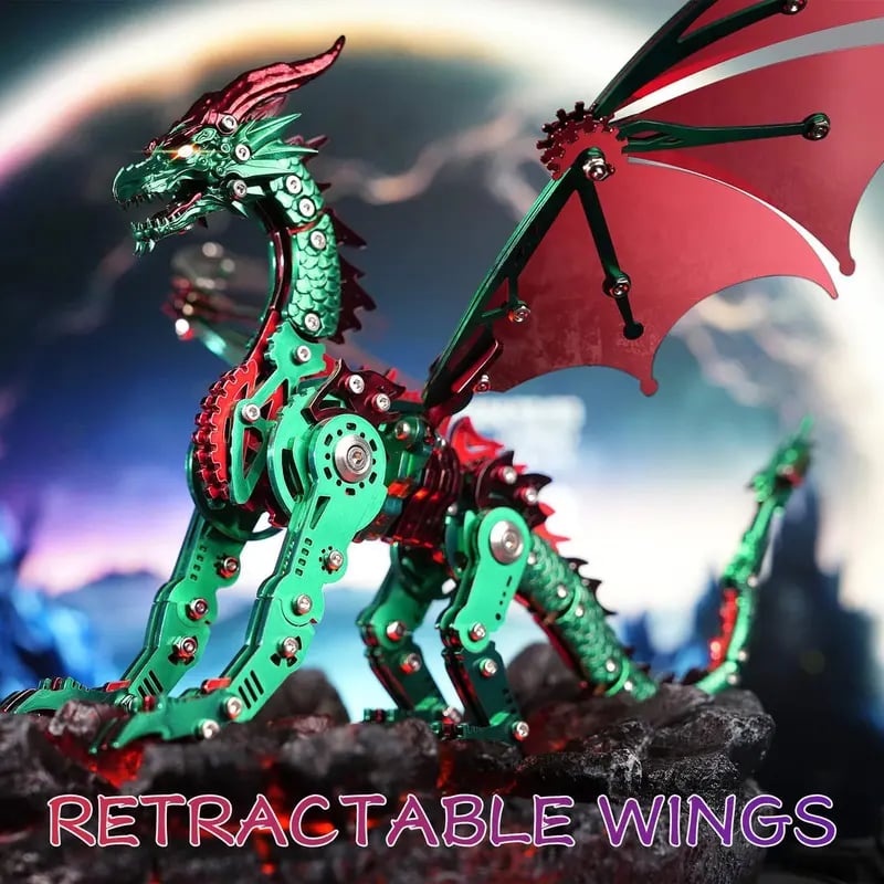 3D Metal Dragon Puzzle Kit – Mechanical DIY Model for Adults & Teens