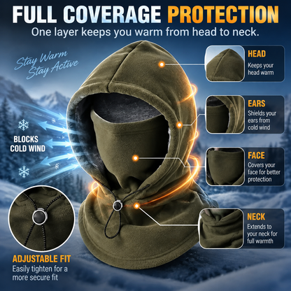 🎁Buy 1 Get 1 Free🥶2 Pack Fleece Balaclava Hood – Full Face & Neck Winter Protection