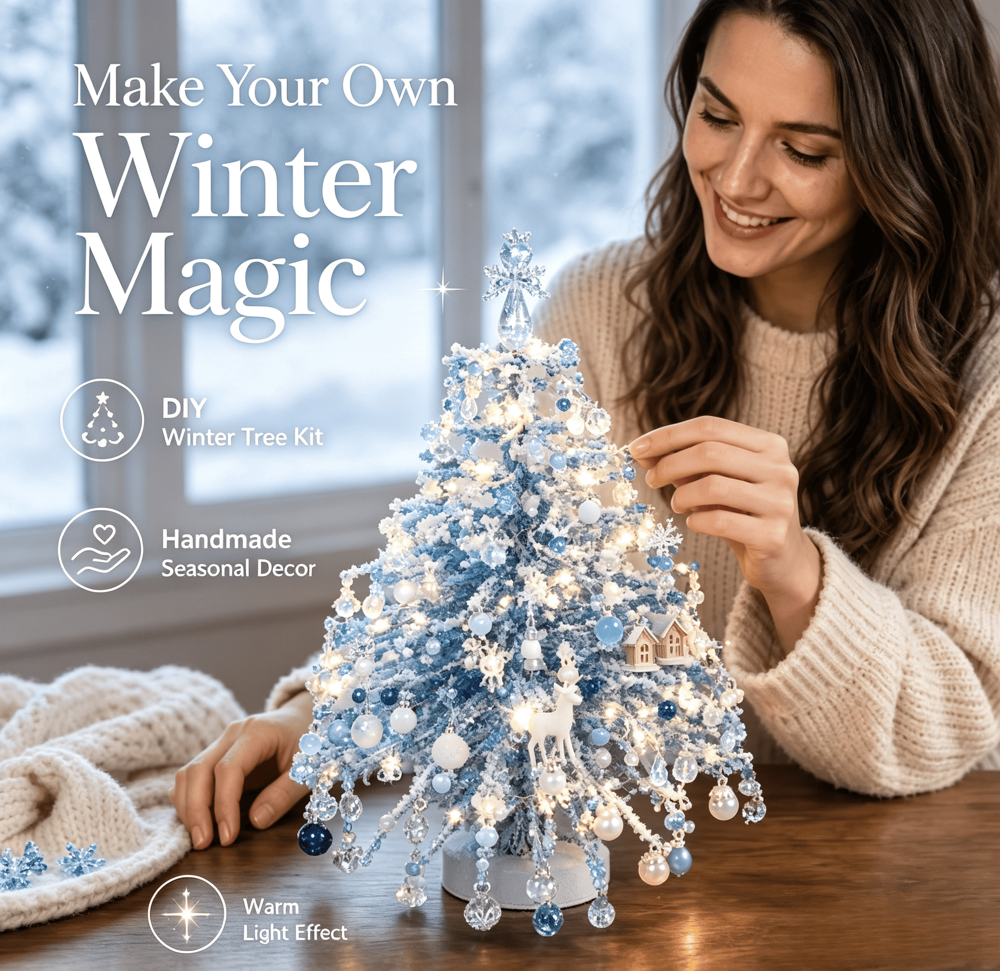 🎄DIY Beaded Christmas Tree Kit – 🎅Create Your Own Sparkling Holiday Decoration