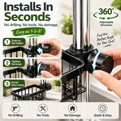 ✨✨ Faucet Sink Organizer Rack – Keep Your Kitchen Sink Clean & Clutter-Free