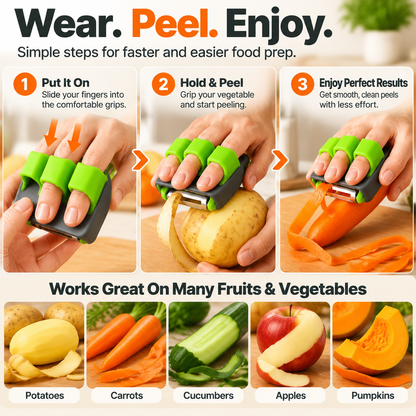 🥕  Palm Vegetable Peeler – Finger Grip Kitchen Tool for Faster & Easier Food Prep