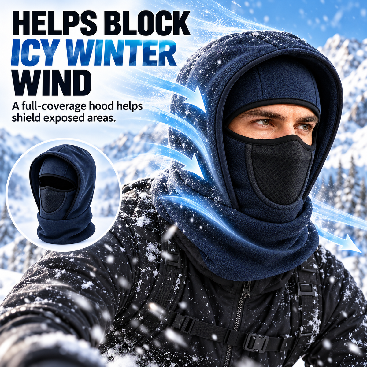 ⬆️🔥2026 Upgraded Design ❄️Winter Fleece Balaclava Hood | Full Face & Neck Warmer