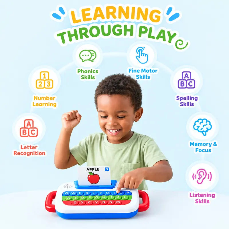 Interactive Pop It learning keyboard for kids