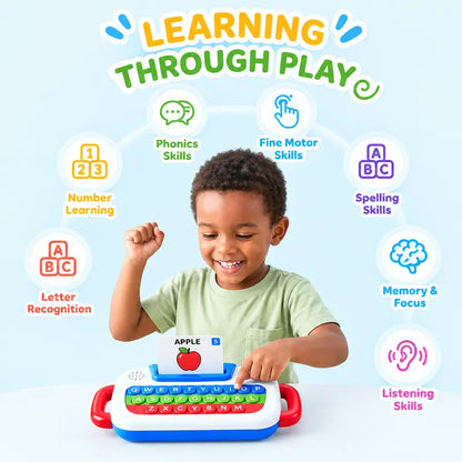 Interactive Pop It learning keyboard for kids