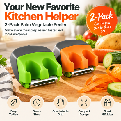 🥕  Palm Vegetable Peeler – Finger Grip Kitchen Tool for Faster & Easier Food Prep