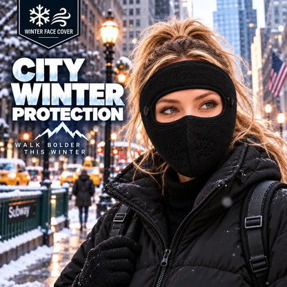 Winter fleece face mask with detachable goggles