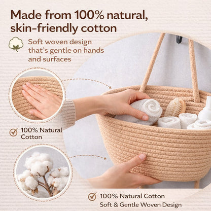 🔥HOT SALE🔥🧺Woven cotton 3-Tier Over the Door Basket, Wall-Mounted Jute Storage Organizer