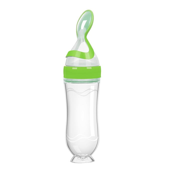 🍼 Early Bird Sale 50% OFF — Baby Food Squeeze Spoon Feeder | 2-In-1 Silicone Feeding Bottle 👶