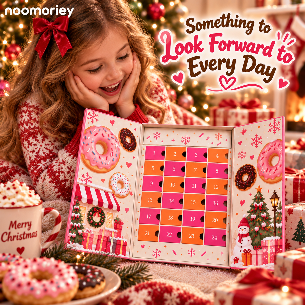 🍩🎄 Donut-Themed Christmas Advent Calendar – 24-Day Holiday Surprise Countdown 🎁