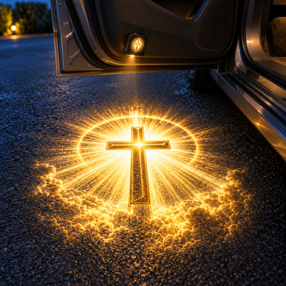 ✝️ Christian Car Door Projector Light – Faith-Inspired Welcome Light for Your Vehicle 🚗✨