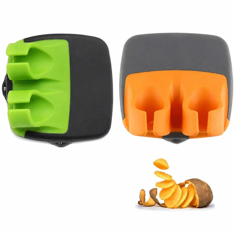 2-Pack Palm Peeler with Rubber Grips – Comfortable Hand Vegetable Peeler