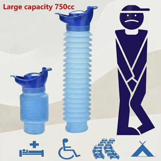 🚽🧳 750ml Retractable Emergency Urinal – Portable Travel & Camping Toilet 🏕️