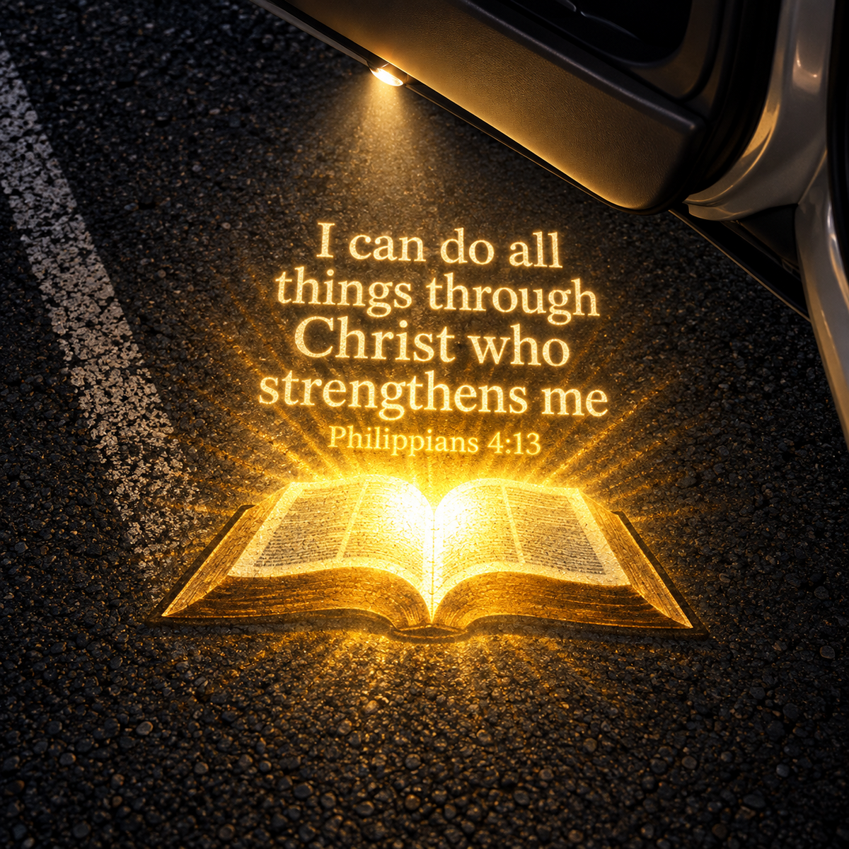 ✝️ Christian Car Door Projector Light – Faith-Inspired Welcome Light for Your Vehicle 🚗✨