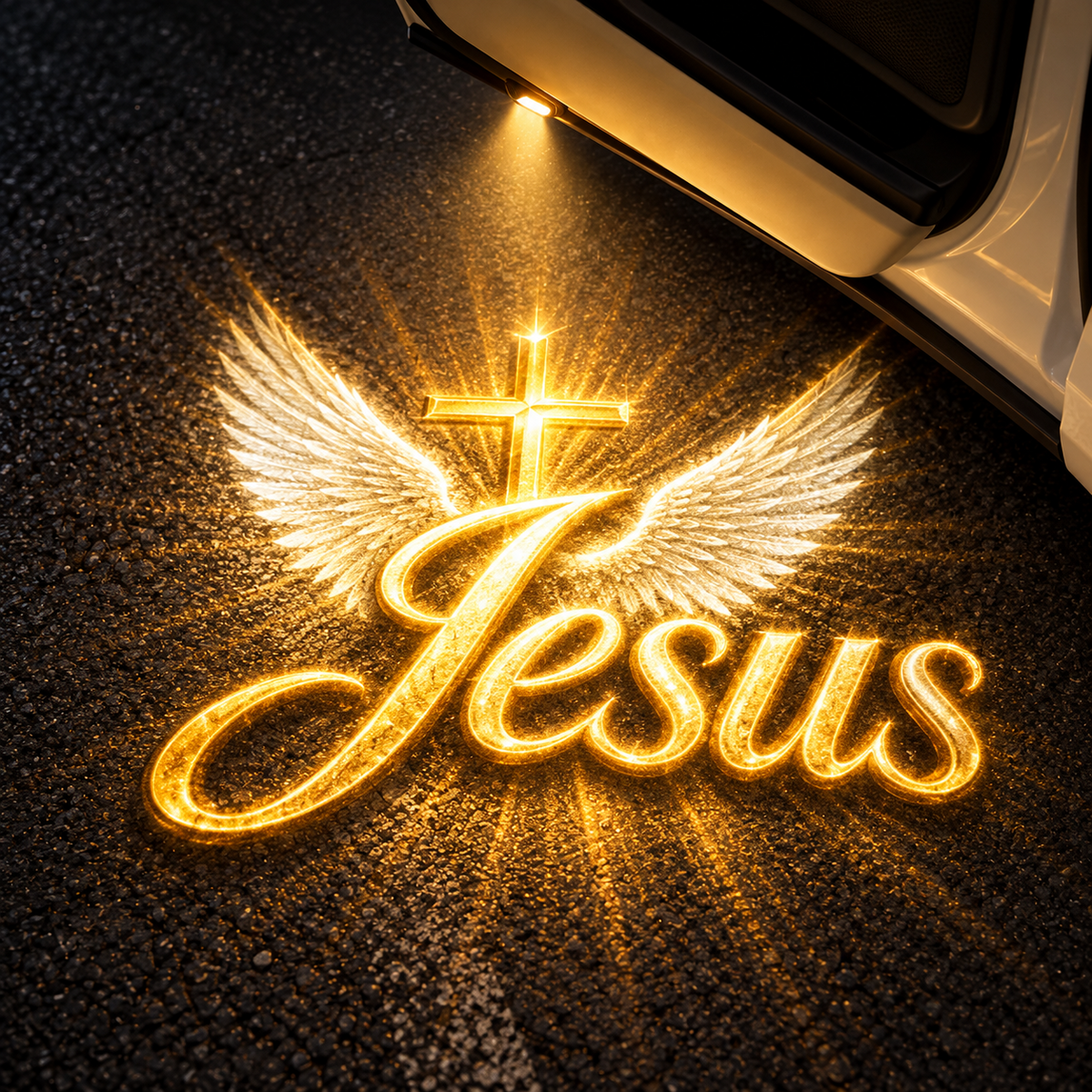 ✝️ Christian Car Door Projector Light – Faith-Inspired Welcome Light for Your Vehicle 🚗✨