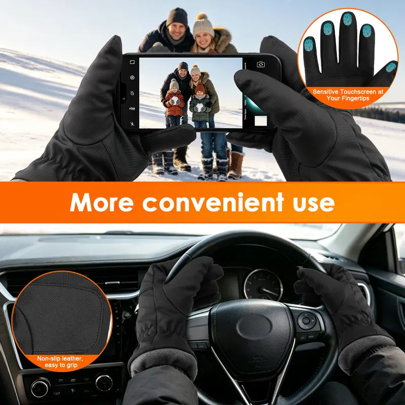 🧤❄️ Unisex Thermal Winter Gloves – Windproof, Water-Resistant & Touchscreen Compatible ⛷️