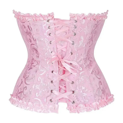 ✨✨Women’s Lace-Up Corset Bodysuit – Soft Stretch Fabric, Lace Details & Adjustable Fit
