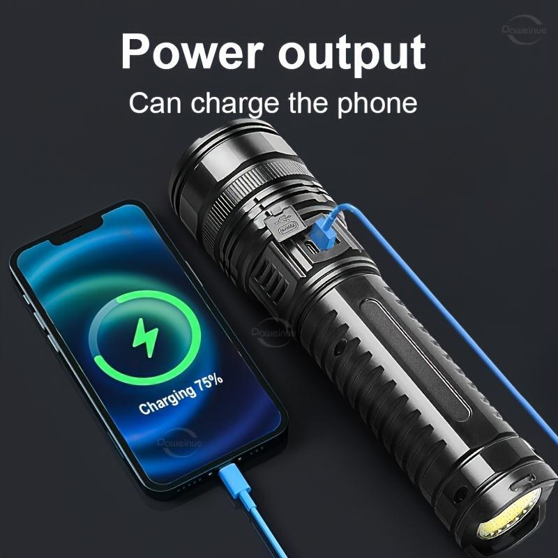 🔋🔦 2-in-1 Flashlight & Power Bank – Portable Bright Light with USB Charging Port ⚡